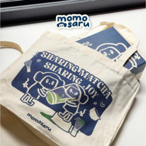 Sharing Matcha Cotton Canvas Tote Bag by Momosaru